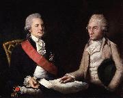 Lemuel Francis Abbott George Macartney, 1st Earl Macartney; Sir George Leonard Staunton, 1st Bt oil